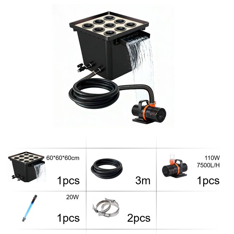 7500L/H, aucun média filtrant