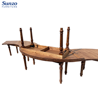 Meilleure vente Table à manger en bois de pin serpentin de style ferme moderne de haute qualité mobilier d'extérieur pour la cuisine et le salon