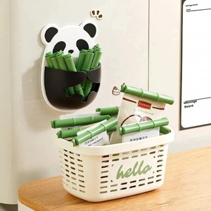 Cute Panda Magnetic Sealing <b>Clips</b> Holder Wall Mounted Food Bag Sealer Storage Box Kitchen Organizer Space Saving - Product Image 3