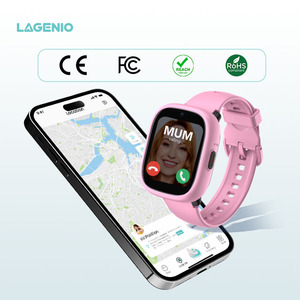 LAGENIO キッズスマートウォッチ SIMカード対応 GPS SOS セキュリティトラッカー タッチカラーディスプレイ IP68防水スマートウォッチ - Product Image 1