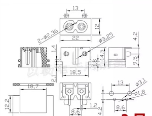 Enchufe de CA de 2 pines con forma de flor de ciruelo DB02, enchufe de alimentación de CA para refrigerador de coche con fusible - Product Image 5