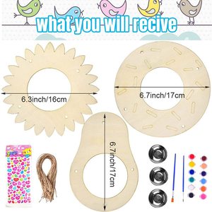 DLL433 offre spéciale activités de plein air bricolage personnalisé en bois enfants Arts et artisanat peinture oiseaux mangeoires Kits de <span class=keywords><strong>dessin</strong></span> - Product Image 4