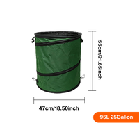 Sac à feuilles de jardin pliable, poubelle pliable, seau à débris de jardin, collecteur de déchets végétaux, gain de place, nettoyage de la pelouse