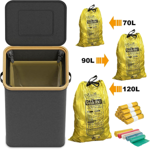 Grand <span class=keywords><strong>panier</strong></span> de rangement pliable en tissu Oxford 600D imperméable avec pinces pour bouteilles, idéal pour la cuisine et le recyclage - Product Image 6
