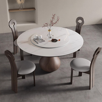 Massivholz Kreis Esstisch Home Retro High-End Moderne einfache Sinter steinplatte Esstisch PJ2450