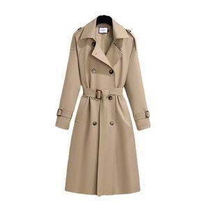 Manteaux Trench Longs Classiques et Tendance pour Femmes, Collection Taille Haute, Nouvelle Édition Coréenne 2025 – Vente en Gros pour Boutiques - Product Image 1