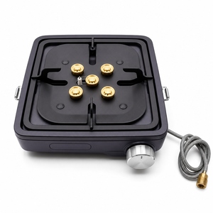 Réchaud à gaz butane portable de type split 8800W, brûleur stabilisateur de pression, réchaud de camping extérieur coupe-vent avec planche à découper - Product Image 1