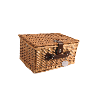 Lớn cổ điển phong cách Handmade cản trở sang trọng Deluxe lưu trữ liễu wicker Dã Ngoại giỏ thiết lập cho 2 người bán buôn - Product Image 6