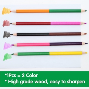Matite Colorate in Legno Personalizzate Bicolore 24pz 48 <span class=keywords><strong>Colori</strong></span> Set di Matite a Doppio Colore Facili da Usare per Disegno e Apprendimento Artistico a Casa - Product Image 4
