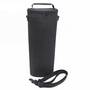 Customized Travel Black <strong>Wine</strong> Gift Tote Bag <strong>Wine</strong> <strong>Carrier</strong> Padded Carry <strong>Wine</strong> Cooler Bag <strong>with</strong> Shoulder Strap - Product Image 1