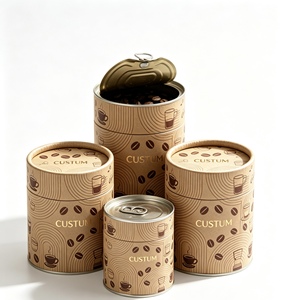 Eco Friendly Round Cardboard Tube with Custom Logo, Biodegradable Food Grade Cylinder Box for Coffee Bean & Tea Packaging - Product Image 3