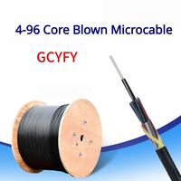 Câble micro-à bulles monomode pour extérieur GCYFY, soufflé à l'air, 12, 24, 48, 96, 144 fibres, certifié ISO/ROHS/CE