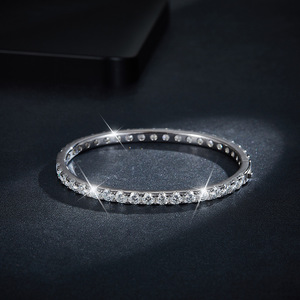 All <b>Fashions</b> 2024 New Arrival Platinum 4mm Round Moissanite <b>Bracelet</b> Hot Sale Fashionable Jewelry Bangles - Product Image 6