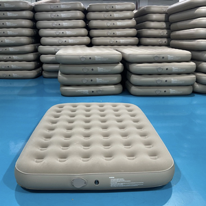 SOLO WILD Moisture-Proof Flocking Inflatable Air Mattress Built In One-key Automatic Rechargeable Pump Outdoor Camping Bed