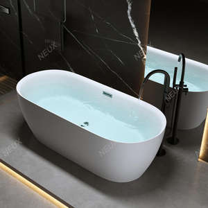 <span class=keywords><strong>Baignoire</strong></span> autoportante contemporaine en acrylique pour intérieur à bas prix, design de salle de bains moderne avec accessoire d'égouttage - Product Image 2