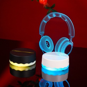 2025 Hot Sale Custom Business Birthday Gift Modern New Plastic <b>LED</b> Nightlight Warm White Light Touch Rechargeable Home Bedroom - Product Image 1