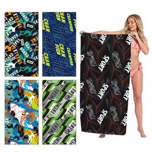 Serviette de plage en microfibre absorbante, antimicrobienne, à séchage rapide, motifs personnalisés, vente en gros d'usine - Product Image 1