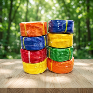 Corde en polypropylène tressée torsadée personnalisée durable, légère, flexible, anti-UV, pour usage extérieur, biodégradable, respectueuse de l'environnement - Product Image 1