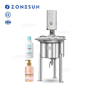 ZONESUN ZS-MB320L automatique 304 acier inoxydable personnalisé cosmétiques Lotion crème remuant réservoir de mélange avec agitateur de fouet - Product Image 1