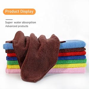 エコファクトリー卸売 多色マイクロファイバー環境に優しい無地車用クリーニングタオル 吸水性乾燥拭きタオル カスタムロゴ - Product Image 2