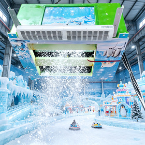 Máquina de nieve con control remoto de 600W, eléctrica, para uso comercial en interiores y exteriores, con enchufe europeo, para efectos invernales en parques temáticos. - Product Image 1