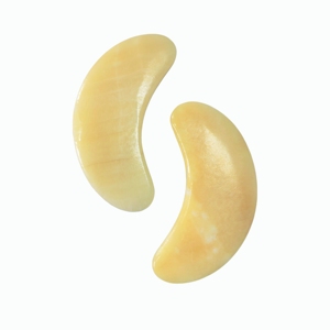 Portable Beige Yellow <b>jade</b> Guasha Facial scraping board gua sha stone for face - Product Image 4