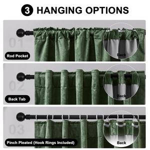 <span class=keywords><strong>Rideaux</strong></span> en tissu <span class=keywords><strong>velours</strong></span> JA, style européen, en flanelle, pour salon, chambre à coucher, hôtel - <span class=keywords><strong>Rideaux</strong></span> occultants complets, protection UV - Product Image 3