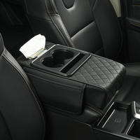 Coussin d'accoudoir de voiture en gros pour console centrale avec sac de rangement, support de main en cuir et boîte à mouchoirs