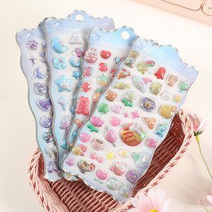 Factory Custom Design Sticker 3D Relief Cute Sticker High Quality Eco-friendly <b>PVC</b> Epoxy Sticker Cartoon Sticker - Product Image 2