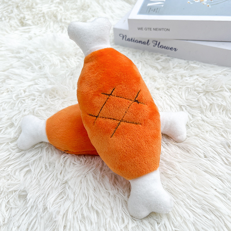 Peluche patte de poulet double os