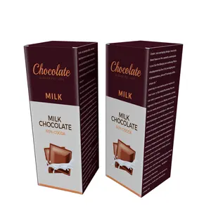 定制尺寸巧克力能量棒盒包装可回收牛皮纸食品盒深色糖果礼品牛奶糖果巧克力盒