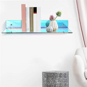 Estantes flotantes de acrílico iridiscente, estantes de acrílico arcoíris, estantería de pared <span class=keywords><strong>Invisible</strong></span>, estantes de exhibición de <span class=keywords><strong>libros</strong></span> para niños para el hogar - Product Image 4