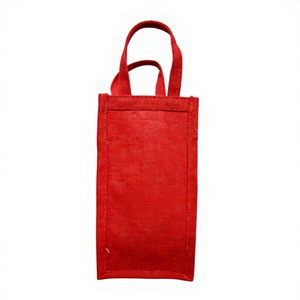 Eco Friendly Jute Wine Bag Reusable Jute Shopping Bag Natural Burlap Bottle Gift Bag Handmade Made In Bangladesh - Product Image 1