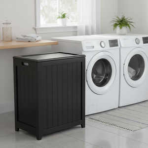 Panier à linge en bois rectangulaire fini acajou avec sac intérieur RHP0109MH - Product Image 4