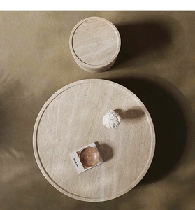 HZX Factory Price Natural <strong>Marble</strong> <strong>Stone</strong> Travertine <strong>Stone</strong> Slab for <strong>Marble</strong> Coffee Table Customized Luxury Hotel Hall Decoration - Product Image 4