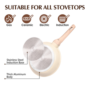 Giá hấp dẫn sinh thái thân thiện 12 cái không dính cảm ứng tương thích 1.5-4.5 mét nhôm Cookware sets - Product Image 3