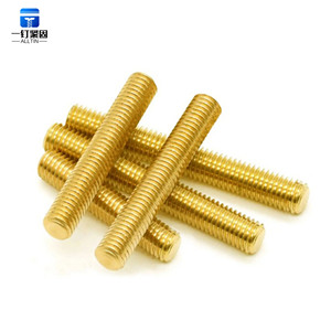고강도 맞춤형 DIN975 구리 나사산 막대 H59 M6 M8 M10 크기의 전체 황동 볼트 일반 마감 - Product Image 2