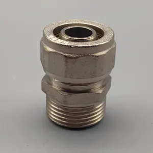 Brass press fittings   CM Male thread socket PEX pipe fittings