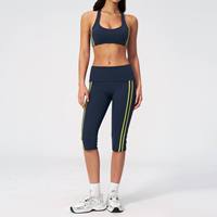 Pantalon de yoga rétro américain sans coutures, taille haute, coupe large, avec double bande latérale, fluide et légèrement évasé, longueur intégrale