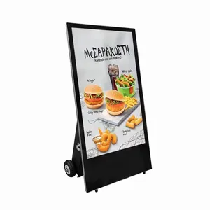 Outdoor Lcd Kiosk Posterpaneel 4K Draagbare Lcd-Display Outdoor Batterij Aangedreven Digitale Bewegwijzering