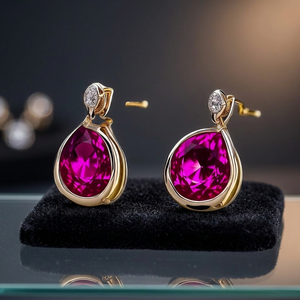 Women Girls' Most Popular VVLCO JEWELLERY GEMSTONE 18K Gold Plated 925 Sterling Silver Tourmaline Drop Earrings Fashionable - Product Image 3