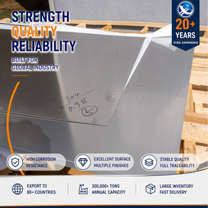 Placa de Acero Inoxidable ASTM A240 Estándar 302 de 3.0 mm x 1500 mm (4'x8') con Calidad de Superficie Superior - Product Image 1