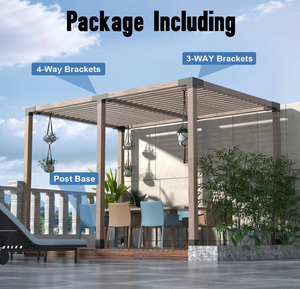 <span class=keywords><strong>Kit</strong></span> <span class=keywords><strong>de</strong></span> Pérgola Resistente con Recubrimiento <span class=keywords><strong>en</strong></span> Polvo, Económico, al por Mayor, con Soportes y Pantalla para Jardín, Estructura <span class=keywords><strong>de</strong></span> Acero Duradera <span class=keywords><strong>de</strong></span> 4"x4" - Product Image 5
