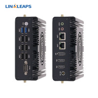 Linkleaps N100 Mini PC industrial integrado con refrigeración activa Dual GbE LAN 3 HD Display 8 puertos USB para el hogar o la oficina