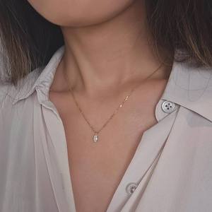 Collar con Colgante de Plata de Ley 925 con Moissanita Corte Marquesa VS1 2.52CT, Estilo Diamante, Joyería para Regalo de Boda o Fiesta - Product Image 2