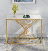 Vente en gros Nouveau design Marbre Blanc Couloir Table console moderne Luxe