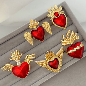 Novità 2025 Accessori di Moda Anello con Cuore in Smalto Rosso Ali <span class=keywords><strong>d</strong></span>'<span class=keywords><strong>Angelo</strong></span> Anello dell'Amore <span class=keywords><strong>Gioielli</strong></span> all'Ingrosso - Product Image 1