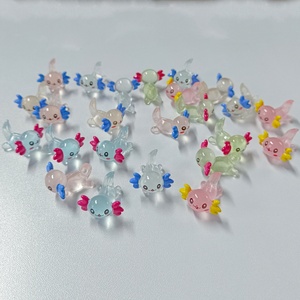 Adornos Luminosos de Axolotl de Resina para Peceras, Jardines, Patios y Céspedes, Decoraciones de Animales Brillantes, Figuras en Miniatura - Product Image 3