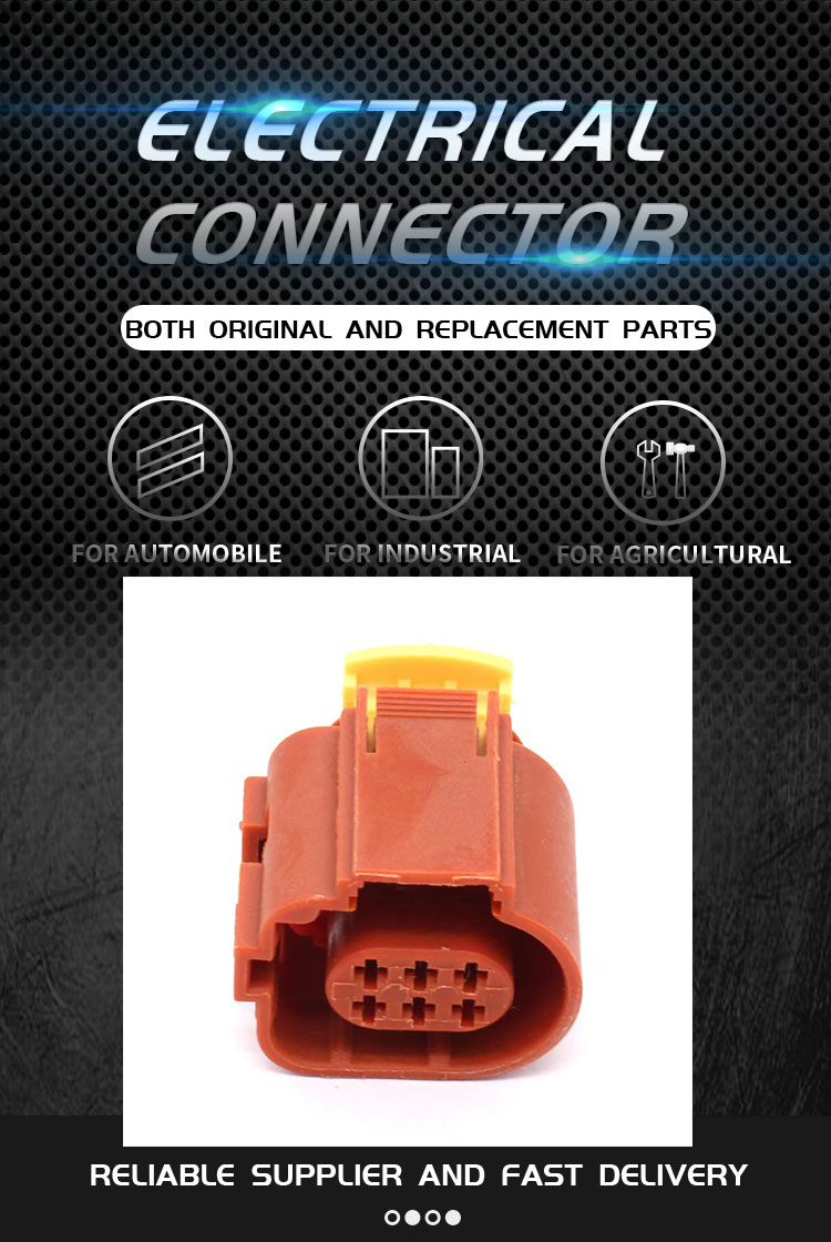 т т ‪‪ TE 284717-3 Orange Female Tyco AMP 6 Pin Waterproof