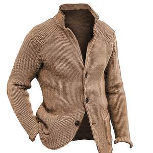 Suéter <span class=keywords><strong>de</strong></span> punto <span class=keywords><strong>de</strong></span> manga larga informal para <span class=keywords><strong>hombre</strong></span>, prendas <span class=keywords><strong>de</strong></span> vestir exteriores <span class=keywords><strong>de</strong></span> invierno <span class=keywords><strong>de</strong></span> Color puro a la <span class=keywords><strong>moda</strong></span> para <span class=keywords><strong>Amazon</strong></span> Independent Station's New - Product Image 3